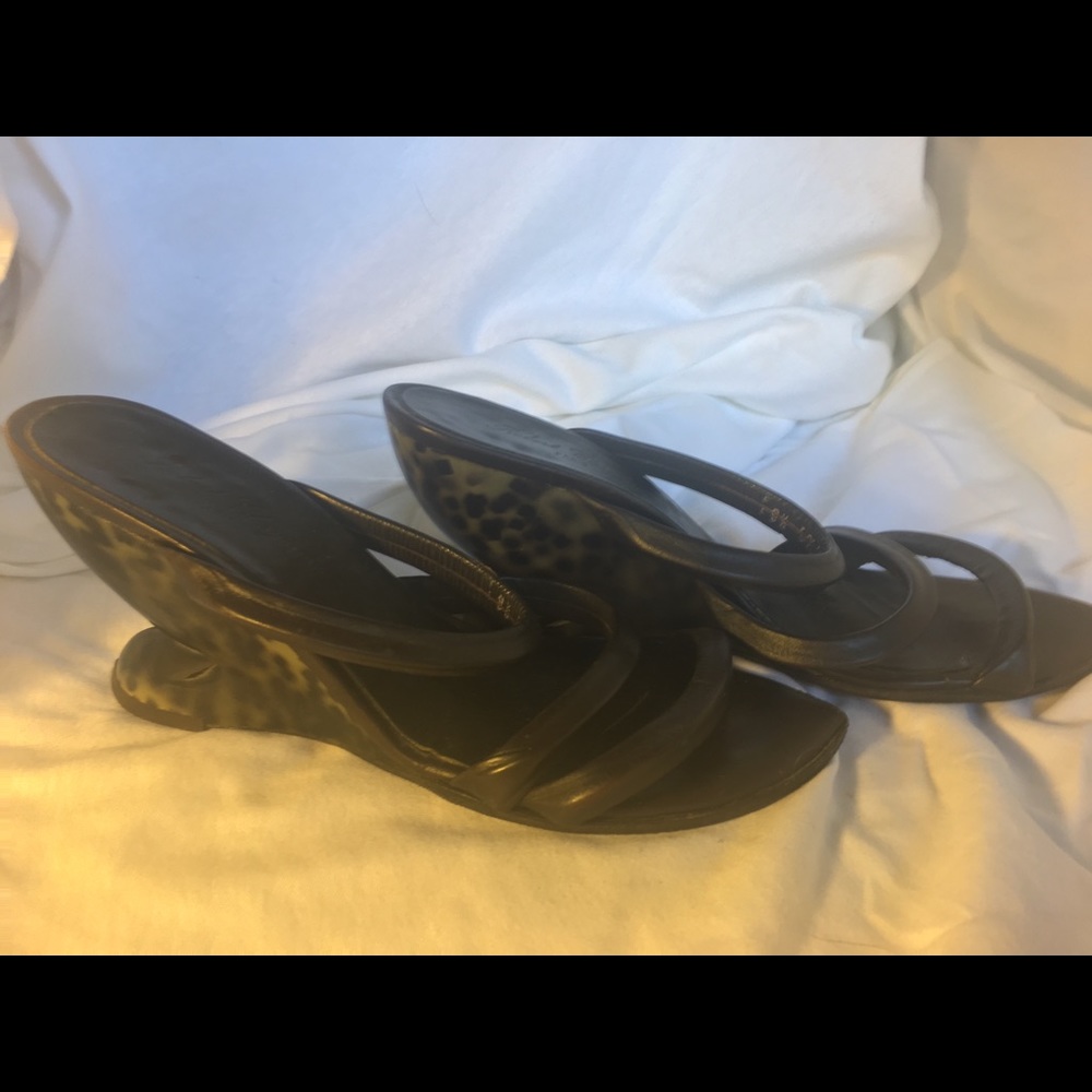 Robert Clergerie tortoise shell sandals sz. 39 IT
